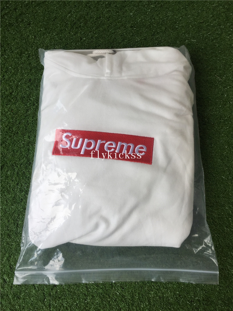 Autumn Supreme Logo Box White Hoodie